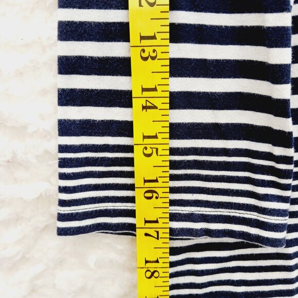 T-Shirt Size M Navy Stripe Sailorcore Resort Cruise Coastal Grandma Nautical Y2K - Picture 8 of 12
